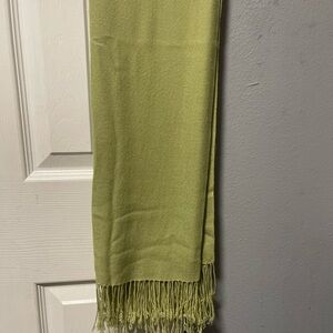 Green Fringed Scarf